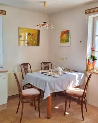 Ein Sitzbereich in der Unterkunft Strasser´s Mountain Home