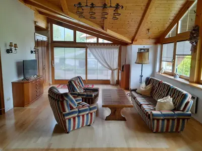 Ein Sitzbereich in der Unterkunft Ferienhaus Reiter