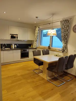 Küche/Küchenzeile in der Unterkunft Appartement Kuschelzeit Jansenbichl