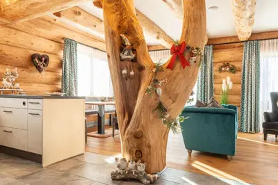 Küche/Küchenzeile in der Unterkunft Das Blockhaus Gosau - Your Austrian Home