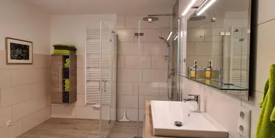 Ein Badezimmer in der Unterkunft Ferienwohnung Kuglwiese
