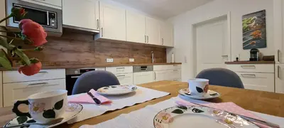 Küche/Küchenzeile in der Unterkunft Ferienwohnung Kuglwiese