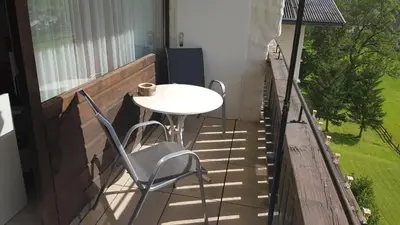 Ein Balkon oder eine Terrasse in der Unterkunft Apartment Wolfgangsee