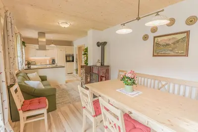 Ein Sitzbereich in der Unterkunft Forsthaus Toplitzsee