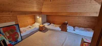 Ein Bett oder Betten in einem Zimmer der Unterkunft Chalet Kultique