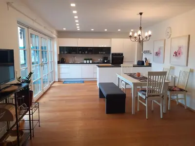 Küche/Küchenzeile in der Unterkunft Haus Gertrude Hörack