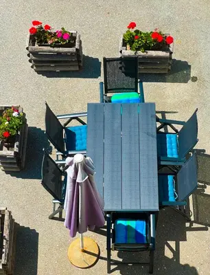 Ein Sitzbereich in der Unterkunft Urlaub am Fieglerberg