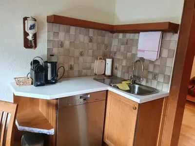 Küche/Küchenzeile in der Unterkunft Ferienhaus Waldglück