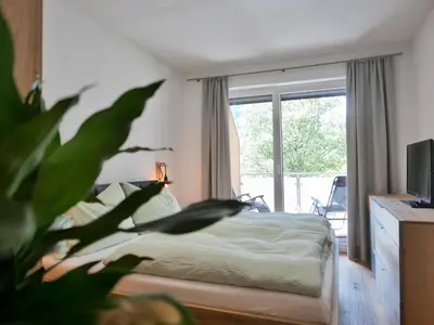 Ein Bett oder Betten in einem Zimmer der Unterkunft Apartment Auszeit
