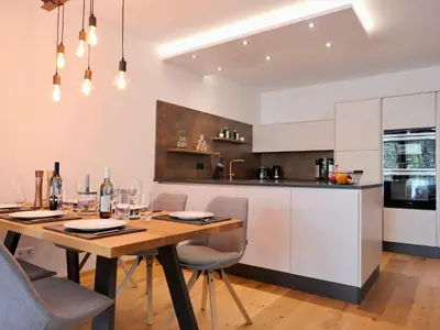 Küche/Küchenzeile in der Unterkunft Apartment Auszeit