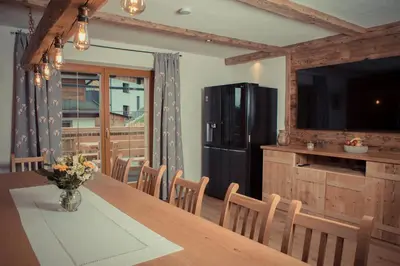 Küche/Küchenzeile in der Unterkunft Chalet Eben