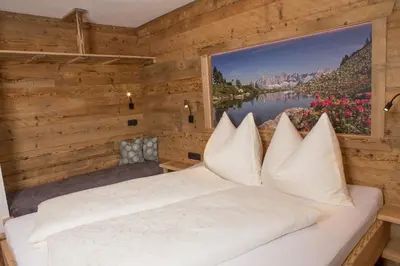Ein Bett oder Betten in einem Zimmer der Unterkunft Chalet Eben