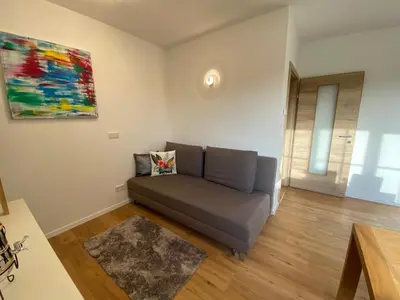 Ein Sitzbereich in der Unterkunft Residence JORADO