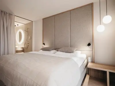 Ein Bett oder Betten in einem Zimmer der Unterkunft Haven Mountain Retreat