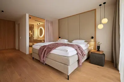 Ein Bett oder Betten in einem Zimmer der Unterkunft Haven Mountain Retreat