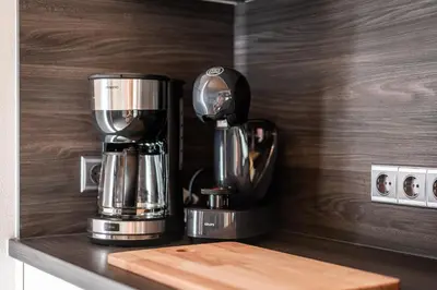 Kaffee-/Teezubehör in der Unterkunft Gschwendtners Apartment