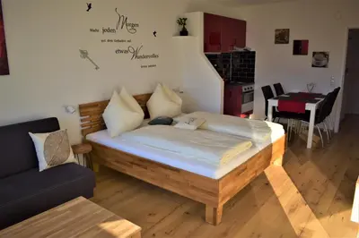 Ein Bett oder Betten in einem Zimmer der Unterkunft Apartment d´Auszeit