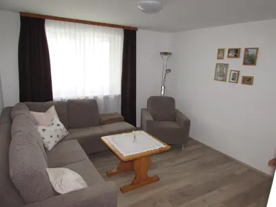 Ein Sitzbereich in der Unterkunft Bachhäusl