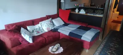 Ein Sitzbereich in der Unterkunft Appartement Katrin