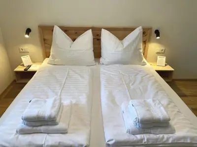Ein Bett oder Betten in einem Zimmer der Unterkunft Mei-so-nett Appartement Hutegger
