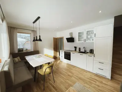 Küche/Küchenzeile in der Unterkunft Mei-so-nett Appartement Hutegger