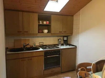 Küche/Küchenzeile in der Unterkunft Apartment zum gemütlichen Karl
