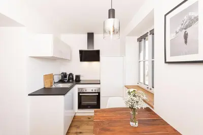 Küche/Küchenzeile in der Unterkunft Apartment - Lärchenhof