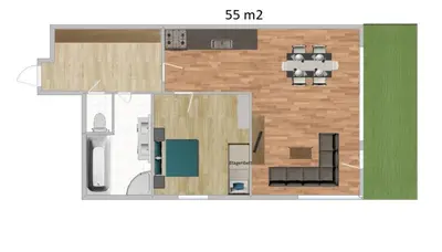 Grundriss der Unterkunft Obertauern Fewo Top 12 by Kamper