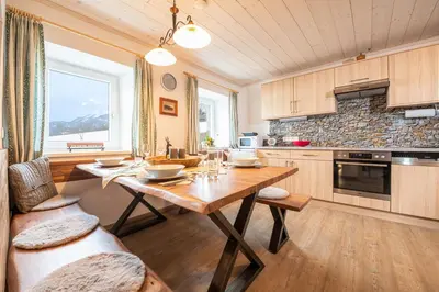 Küche/Küchenzeile in der Unterkunft Ferienhaus Schwöllerbauer