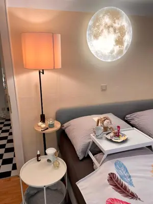 Ein Bett oder Betten in einem Zimmer der Unterkunft Cute, Quiet and Central - Self Check In