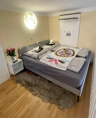 Ein Bett oder Betten in einem Zimmer der Unterkunft Cute, Quiet and Central - Self Check In
