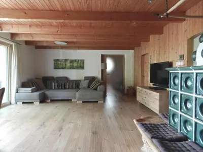 Ein Sitzbereich in der Unterkunft Das Grasberghaus