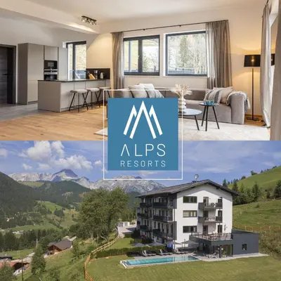 Ein allgemeiner Bergblick oder ein Berglick von der Ferienwohnung aus