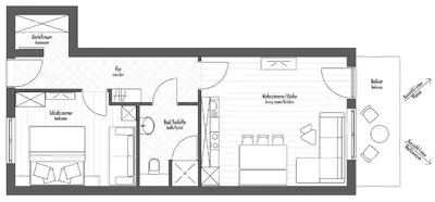Grundriss der Unterkunft Appartement Jana by Schladming-Appartements