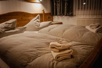Ein Bett oder Betten in einem Zimmer der Unterkunft Landhaus Gaspar