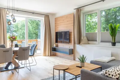 Ein Sitzbereich in der Unterkunft Apartment Eden 44 Wengerkopf