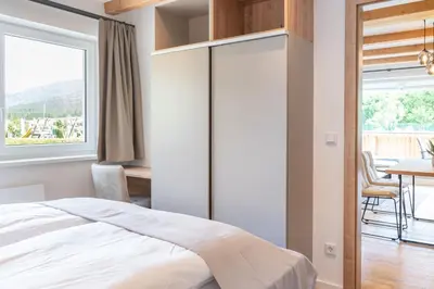 Ein Bett oder Betten in einem Zimmer der Unterkunft Apartment Eden Großbichl