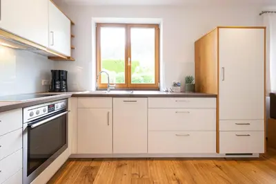 Küche/Küchenzeile in der Unterkunft Apartments Untersüßgut Eben
