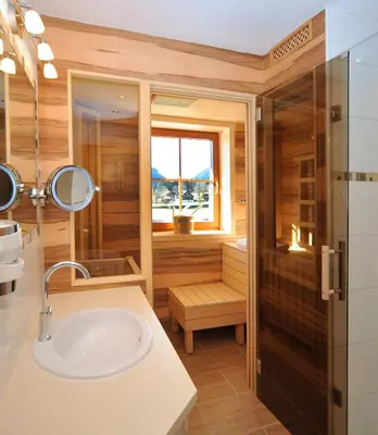 Ein Badezimmer in der Unterkunft Landhaus Katharina