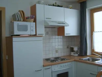 Küche/Küchenzeile in der Unterkunft Haus Bauer Appartment II mit Balkon