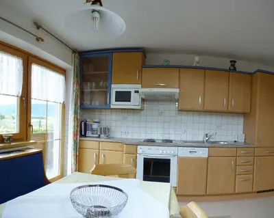 Küche/Küchenzeile in der Unterkunft Haus Bauer Appartment I mit Balkon