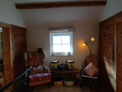 Ein Sitzbereich in der Unterkunft Landhaus Gschmeidler