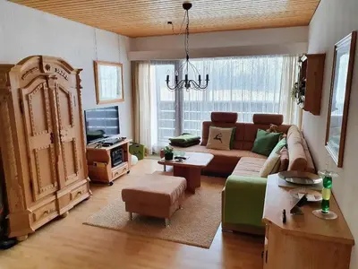 Ein Sitzbereich in der Unterkunft Apartment Tauplitz Kulmhof
