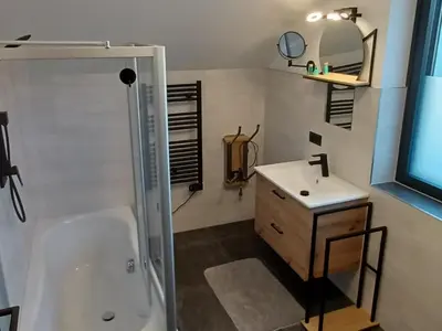 Ein Badezimmer in der Unterkunft Murperle