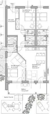 Grundriss der Unterkunft Apartment Ski&Nature 