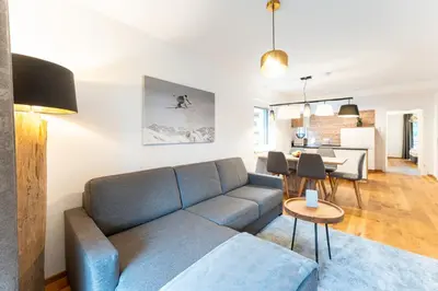 Ein Sitzbereich in der Unterkunft Apartment Ski&Nature 