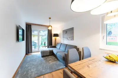 Ein Sitzbereich in der Unterkunft Apartment Ski&Nature 
