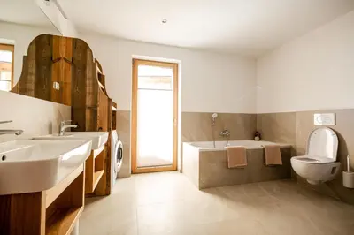 Ein Badezimmer in der Unterkunft Bauernhaus Chalet Unterkoller