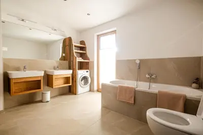 Ein Badezimmer in der Unterkunft Bauernhaus Chalet Unterkoller