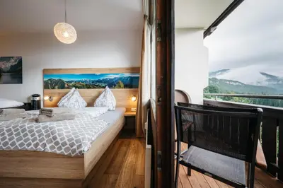 Ein Bett oder Betten in einem Zimmer der Unterkunft Ferienwohnung Margareta